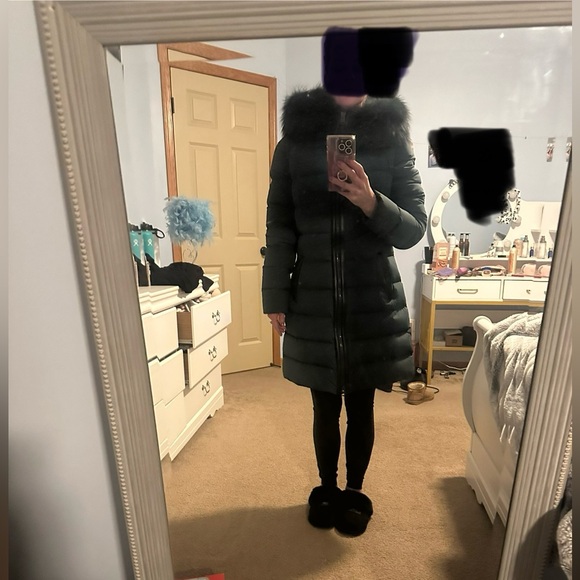 Mackage green Puffer Jacket with Fur Trim - Picture 14 of 14